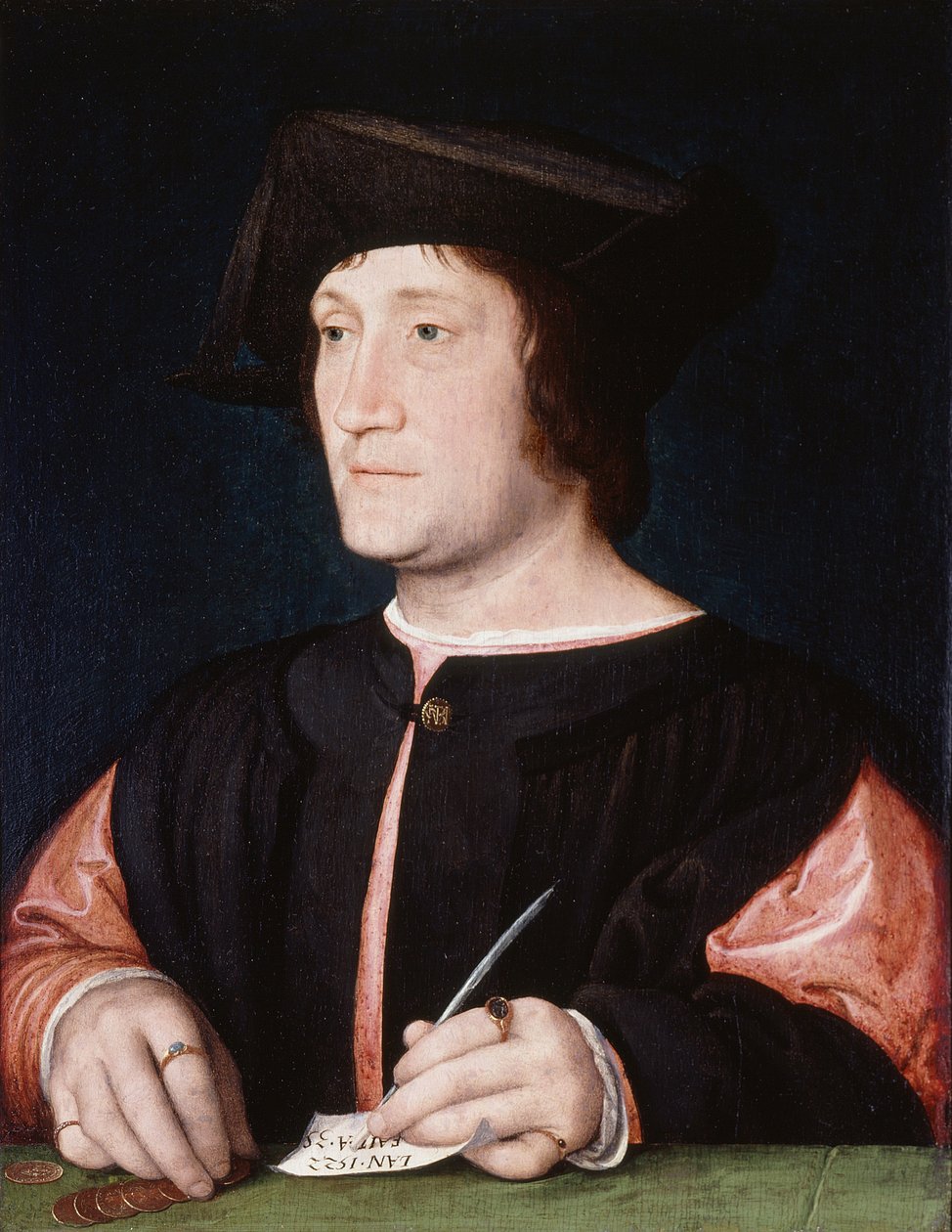 Portræt af en bankmand af Jean Clouet