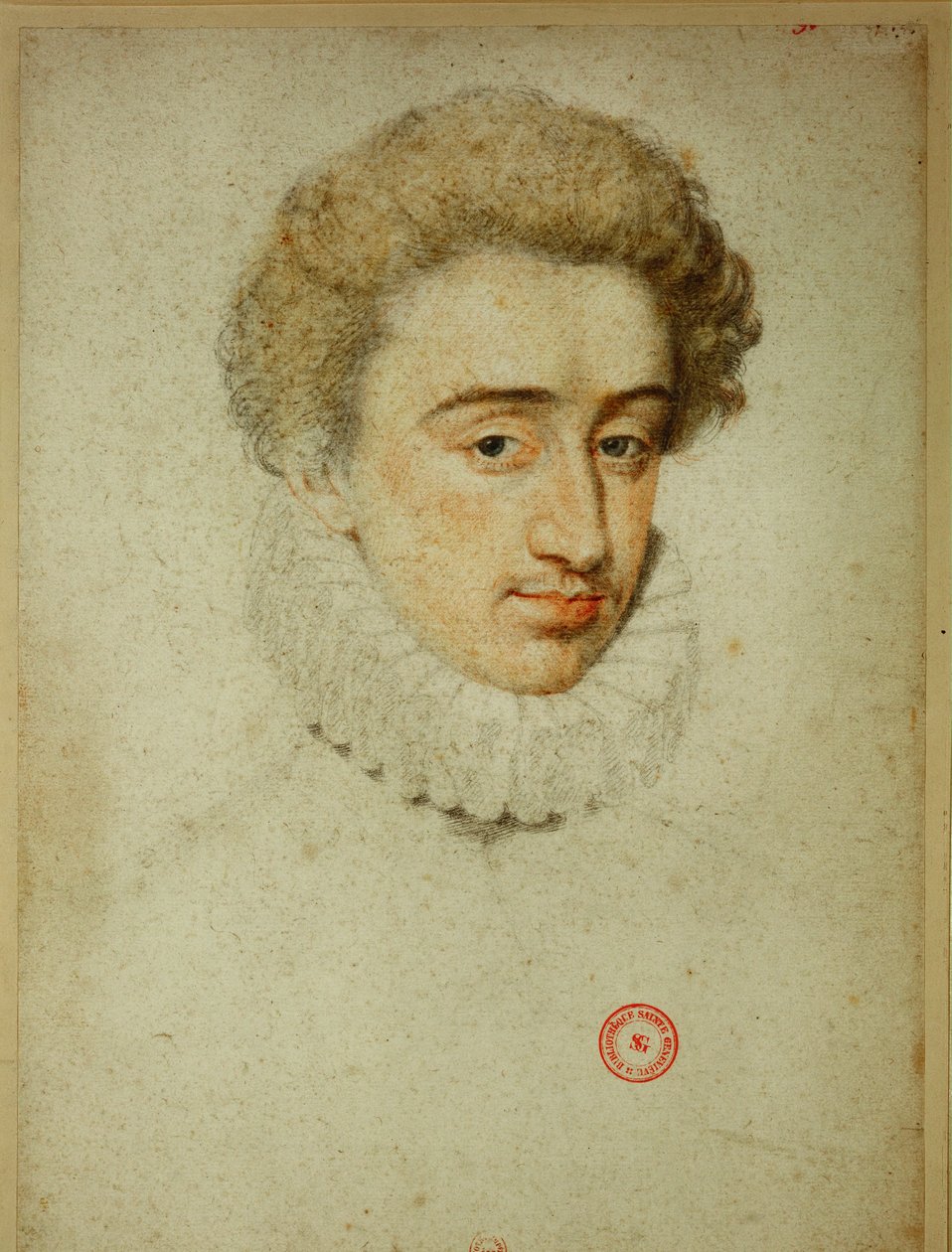 Den kommende kong Henrik IV af Frankrig på tidspunktet for hans ægteskab med Margaret af Valois ... (farvekridt på papir) af Jean Clouet