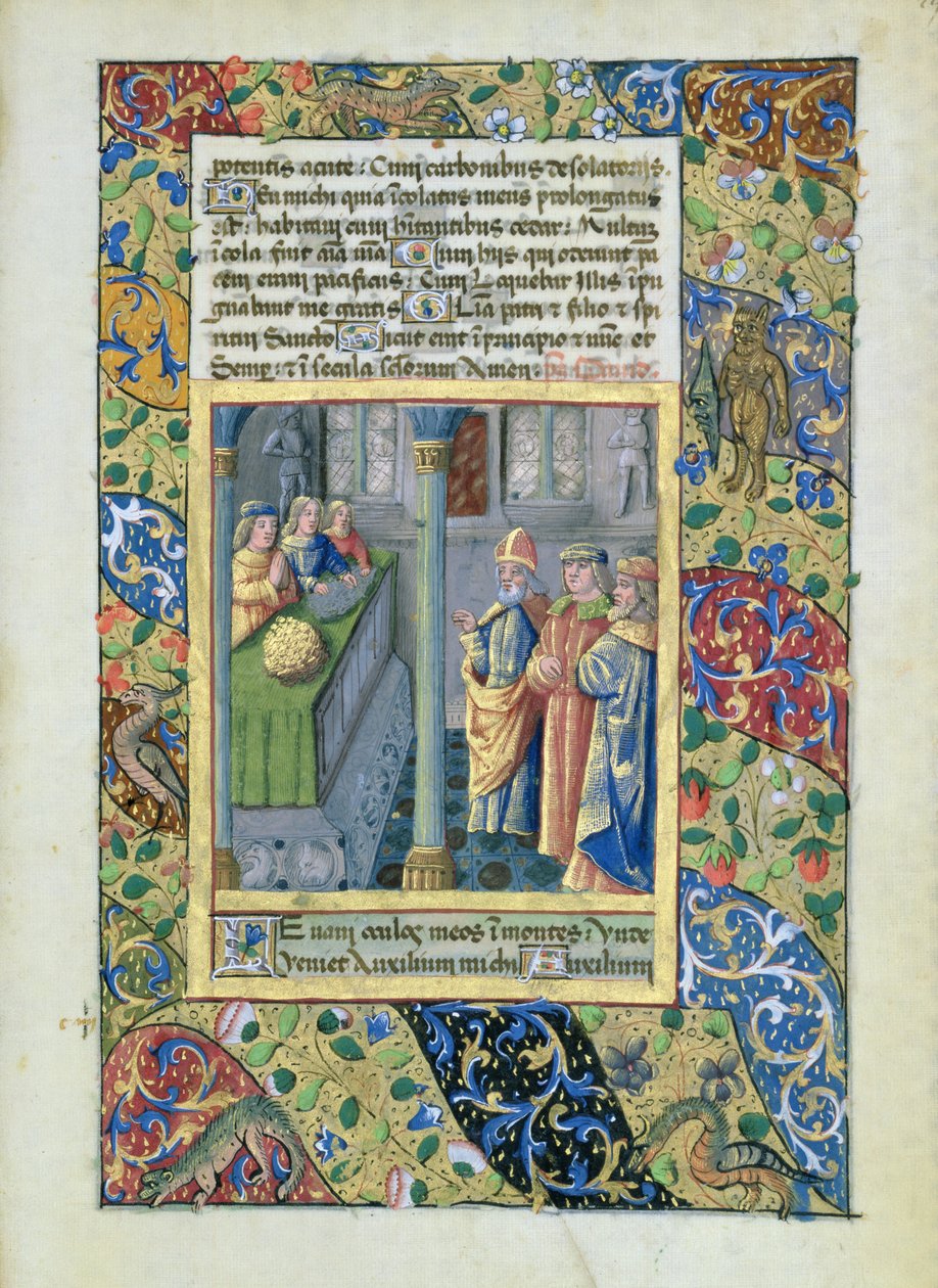 Fru Lat. Q.v.I.126 The Order of the Golden Fleece from the Hours of Louis dOrleans, 1469 af Jean Colombe