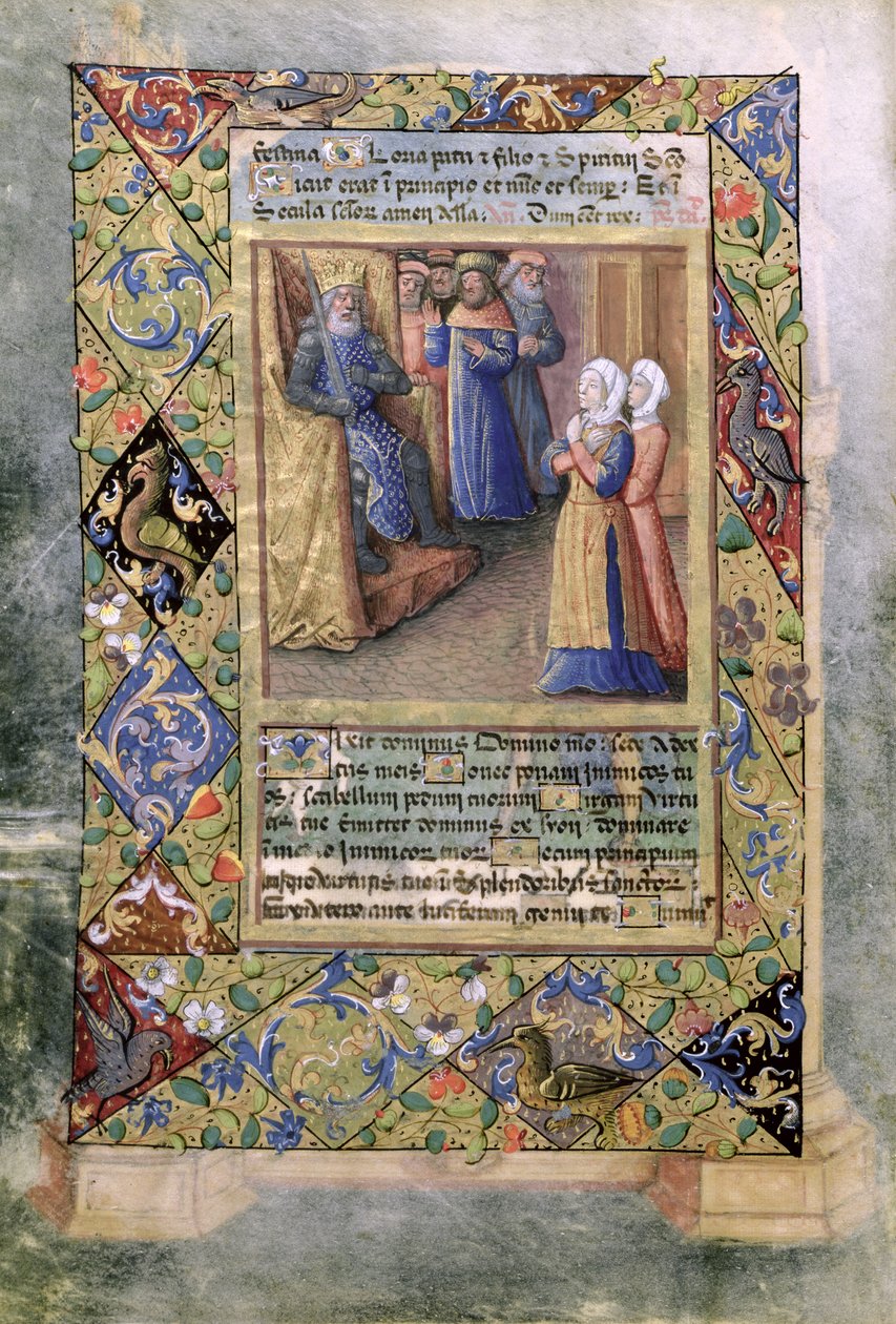Fru Lat. Q.v.I.126 f.36v Salomons visdom, fra 