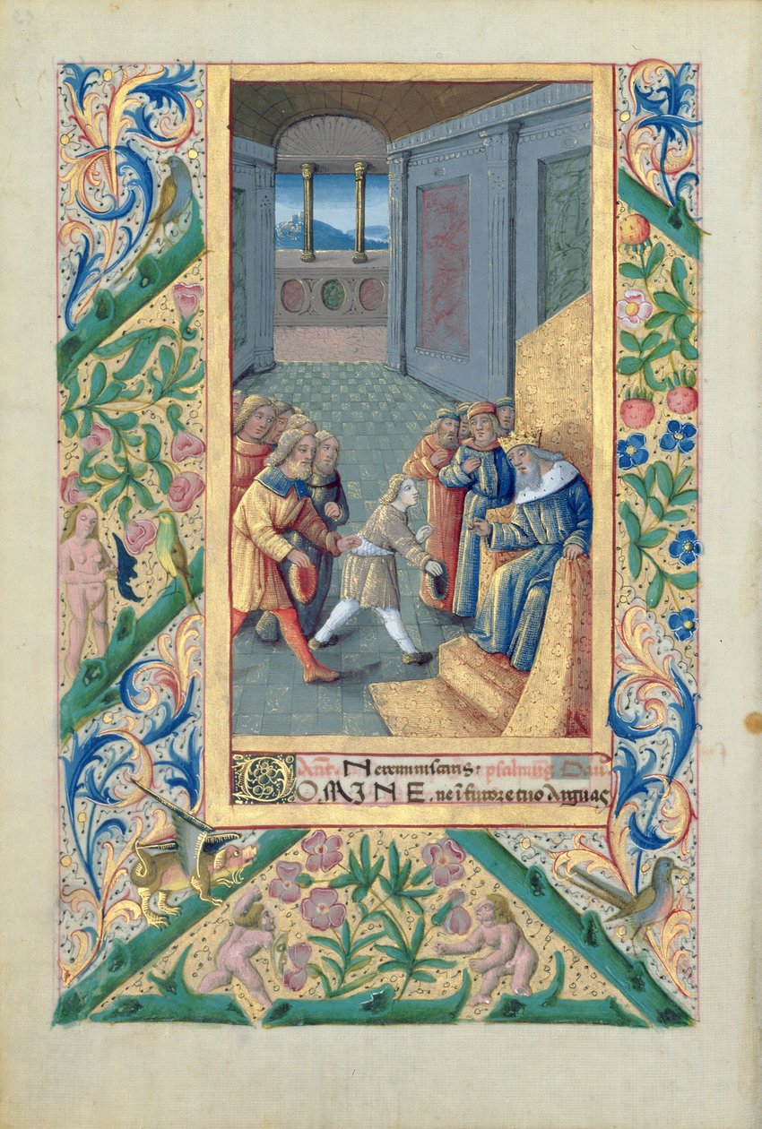 Fru Lat. Q.v.I.126 f.53v David bliver sendt til Saul, fra 