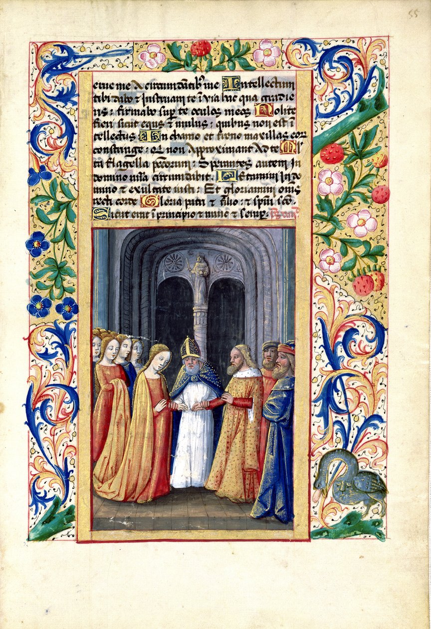Fru Lat. Q.v.I.126 f.55 Michals bryllup med David, fra Louis d