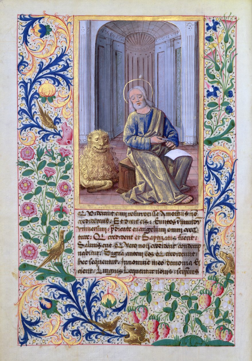 Fru Lat. Q.v.I.126 f.98v St. Mark, fra Louis d