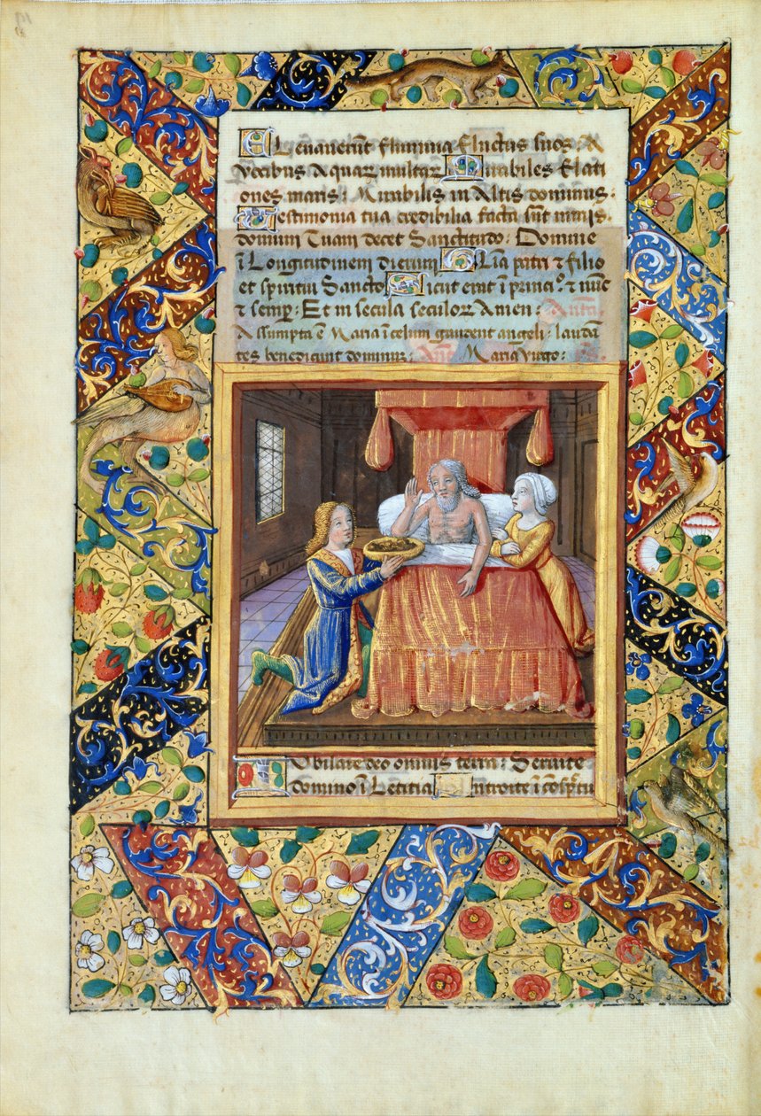 Fru Lat. Q.v.I.126 fol.19v Isaac velsigner Jacob, fra 