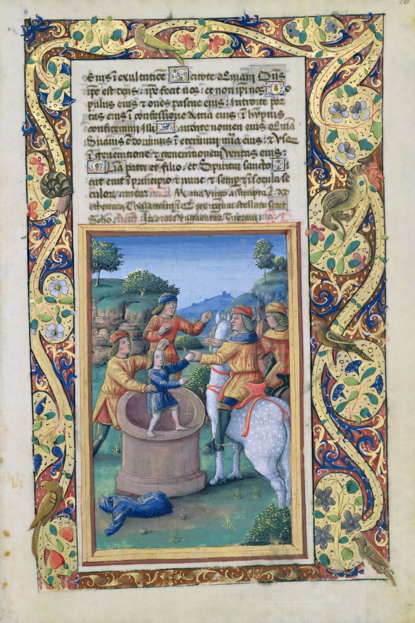Fru Lat. Q.v.I.126 fol.20 Joseph bliver hentet op af brønden og solgt til ismaelitterne, fra Louis dOrleans