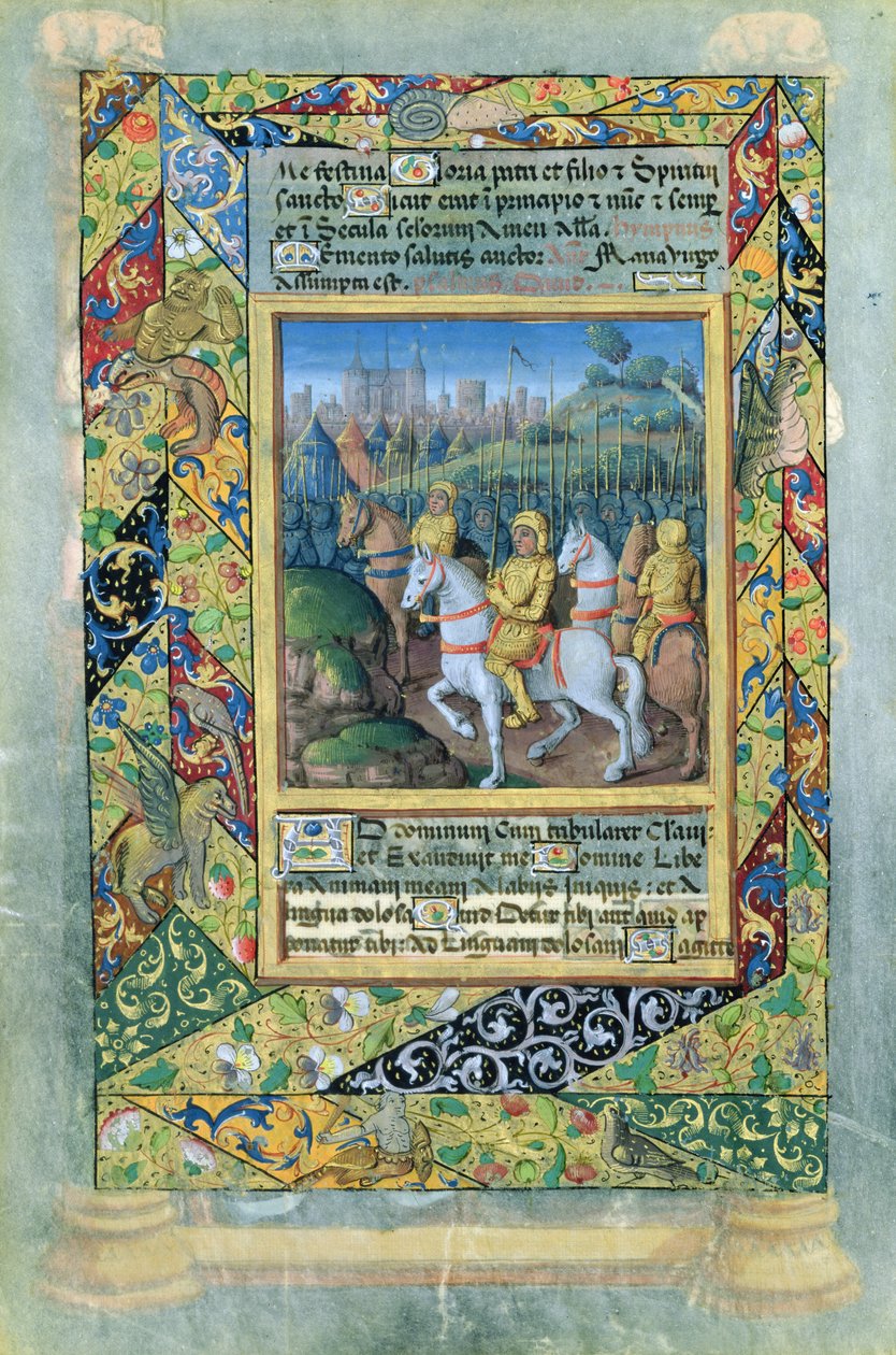 Ms. Lat. Q.v.I.126 fol.28v Israelitternes hær, fra Louis dOrleans