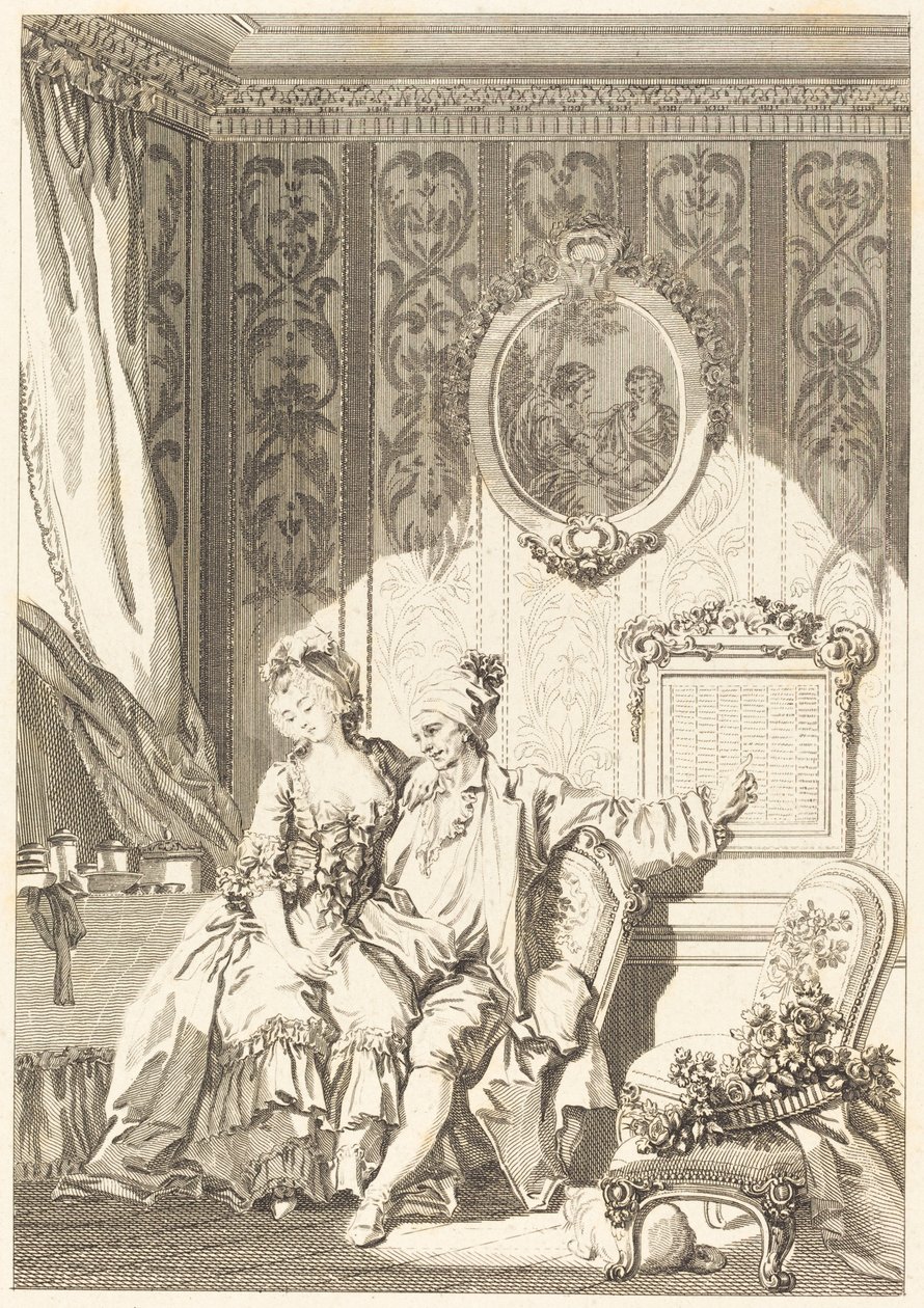 Vieillardernes kalender af Jean Dambrun after Jean Honoré Fragonard