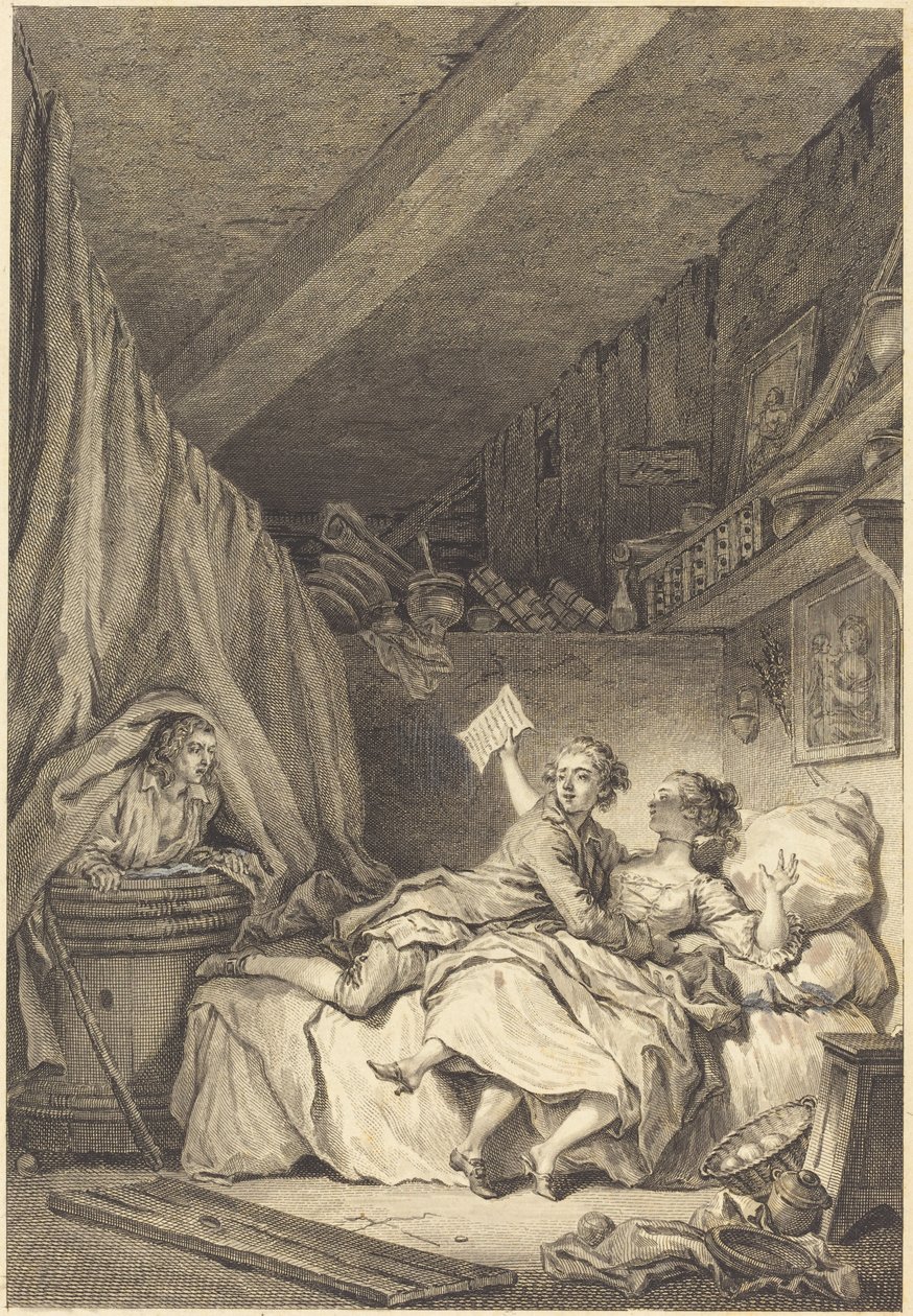 Skomagerne af Jean Dambrun after Jean Honoré Fragonard