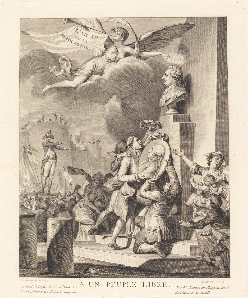 Til et frit folk af Jean Dambrun after Jean Michel Moreau