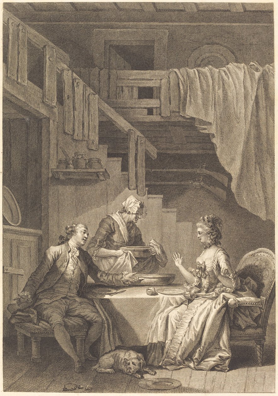 Falken af Jean Dambrun and Jean Baptiste Tilliard after Jean Honoré Fragonard