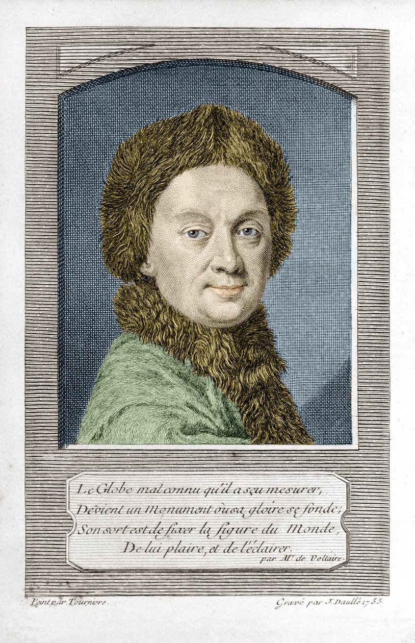 Pierre Louis Moreau de Maupertuis, astronom (1698 - 1759), graveret af J. Daullé i 1755 af Jean Daullé