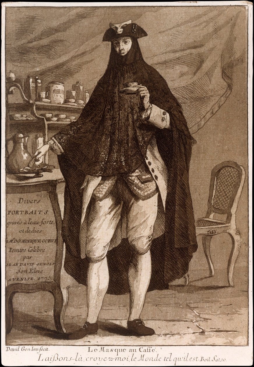 Titelside fra Divers Portraits, pub. 1775 radering. af Jean David Genois