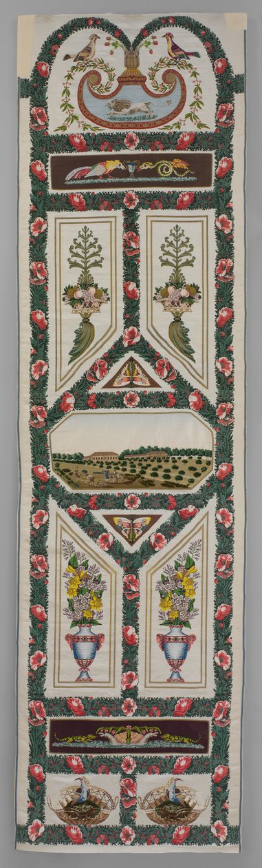 Verdures du Vatican, ca. 1799 (vævet silke og metaltråd med broderi)   Dato: ca. 1799 Medium: Vævet silke- og metaltråd med påført silke- og chenillebroderi af Jean Desmosthene Dugourc