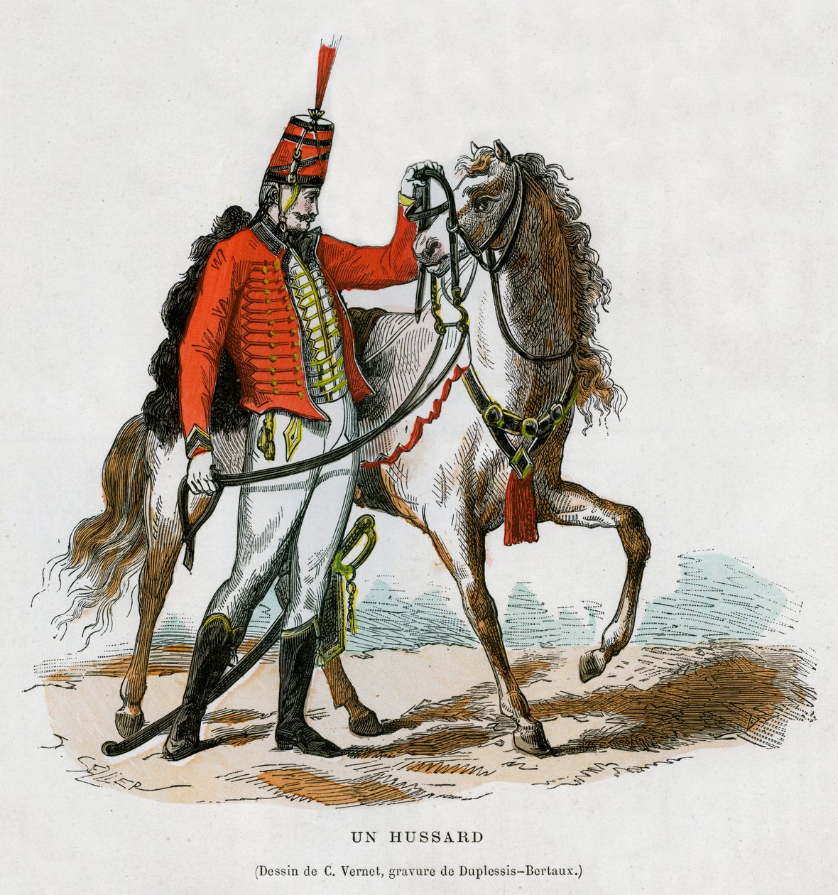 En husar, begyndelsen af det 19. århundrede 1882-1884 af Jean Duplessis Bertaux
