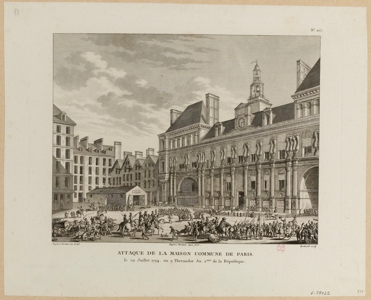 Angreb på Maison-kollektivet i Paris af Jean Duplessis Bertaux