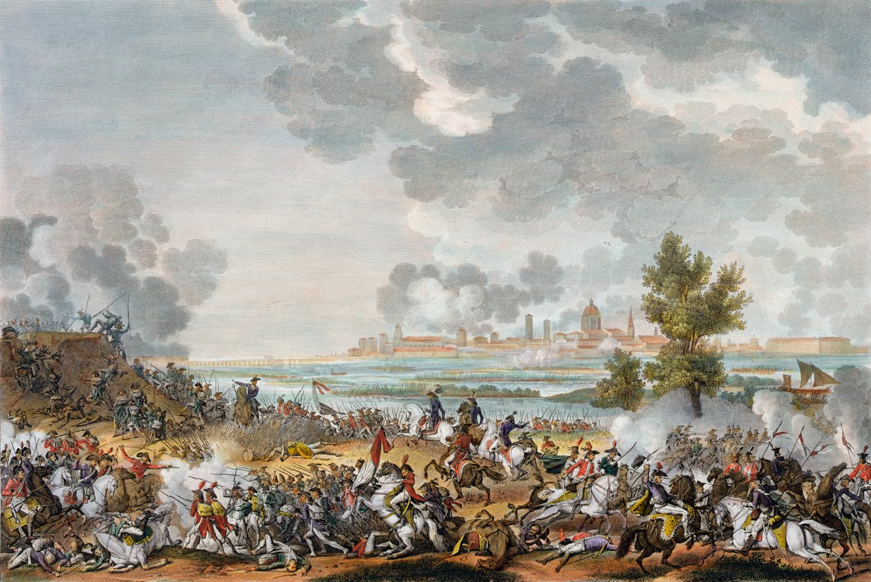 Slaget ved San Giorgio di Mantova, Italien, 29 Fructidor, år 4. september 1796 af Jean Duplessis Bertaux