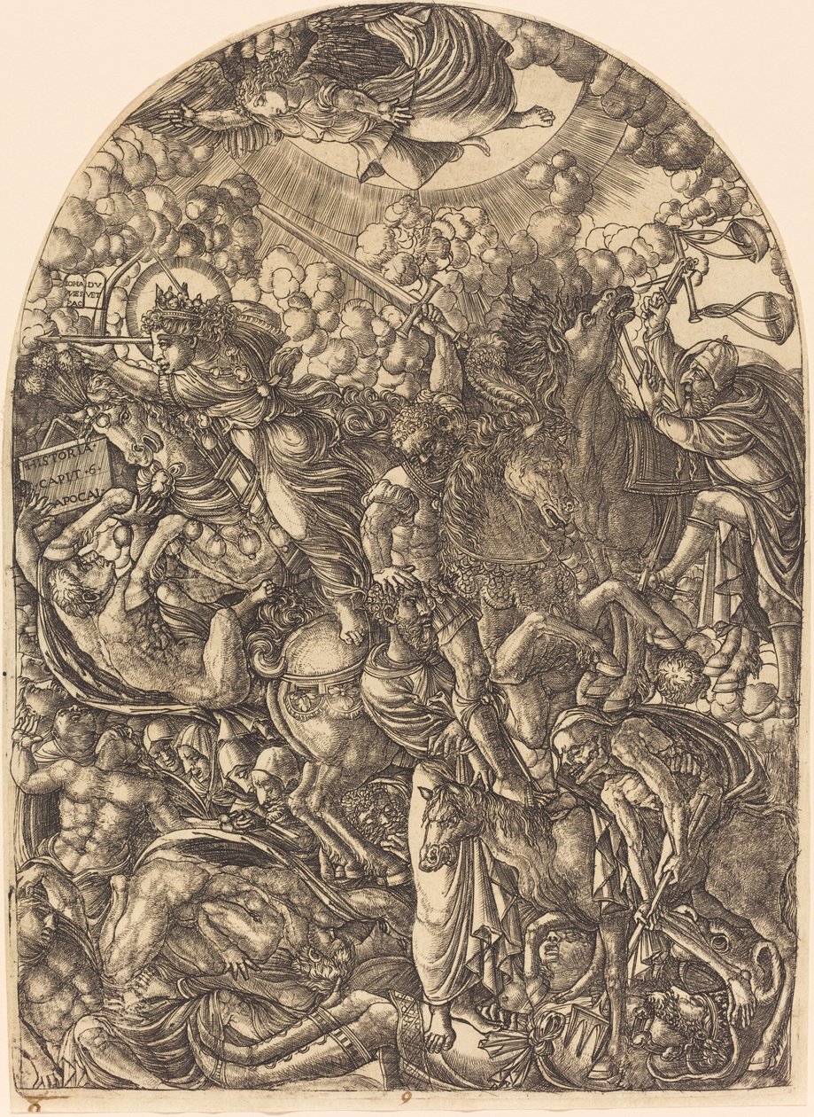 Sankt Johannes ser de fire ryttere af Jean Duvet