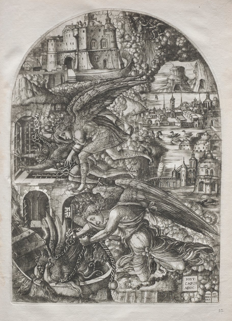 Apokalypsen: Satan bundet i tusinde år, 1546-1555. af Jean Duvet