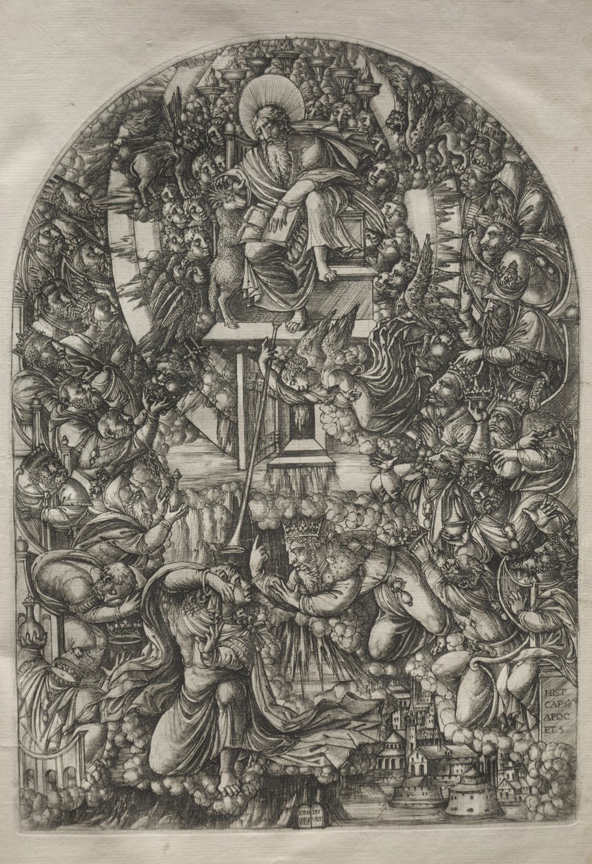 Apokalypsen: Sankt Johannes indkaldt til himlen, 1546-1556. af Jean Duvet