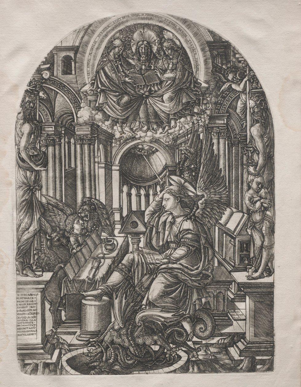 Apokalypsen: St. John på øen Patmos, 1546-1556. af Jean Duvet