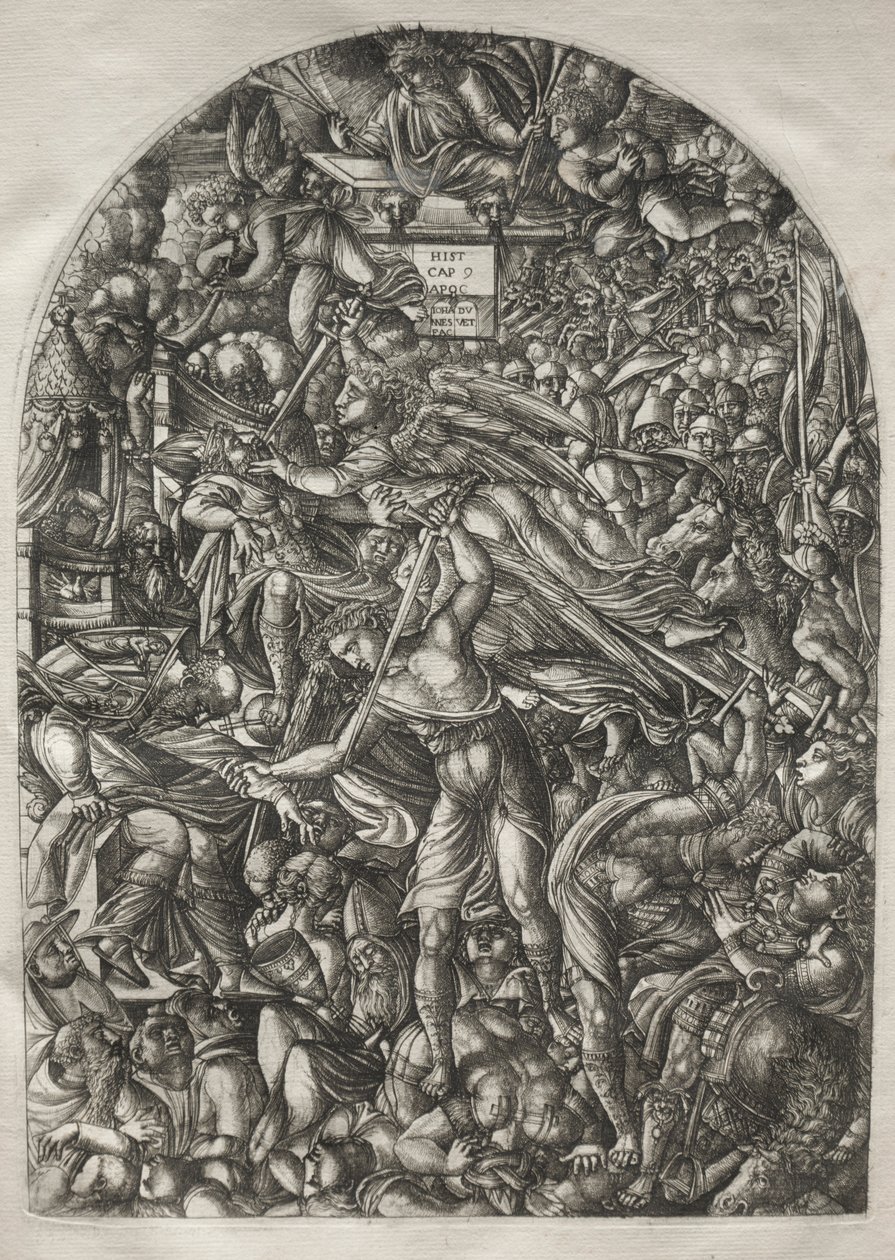 The Apocalypse: The Angel Sounding the Sixth Trumpet, 1546-1556. af Jean Duvet