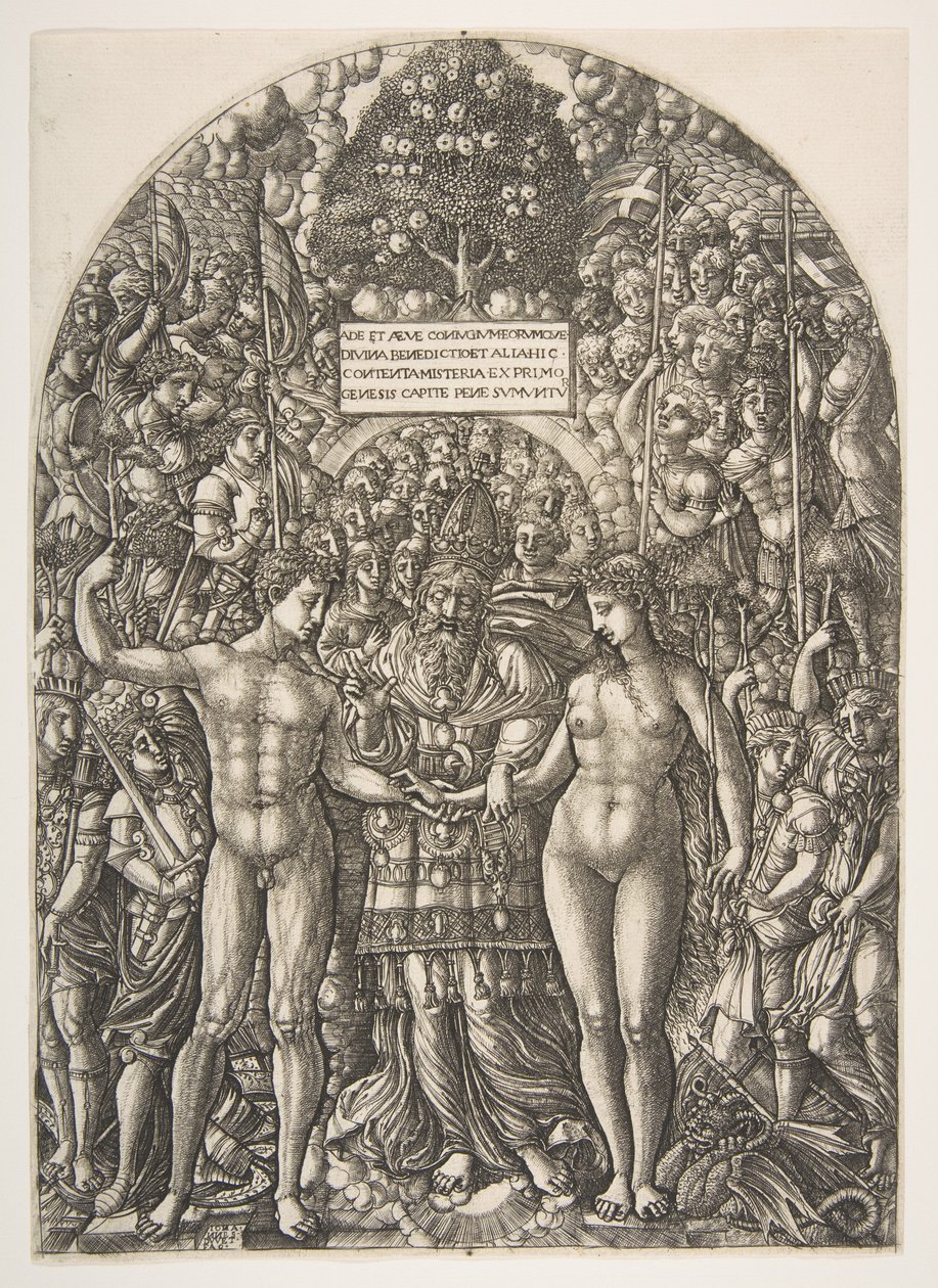 Ægteskabet mellem Adam og Eva, fra Apokalypsen, ca. 1540-55. af Jean Duvet