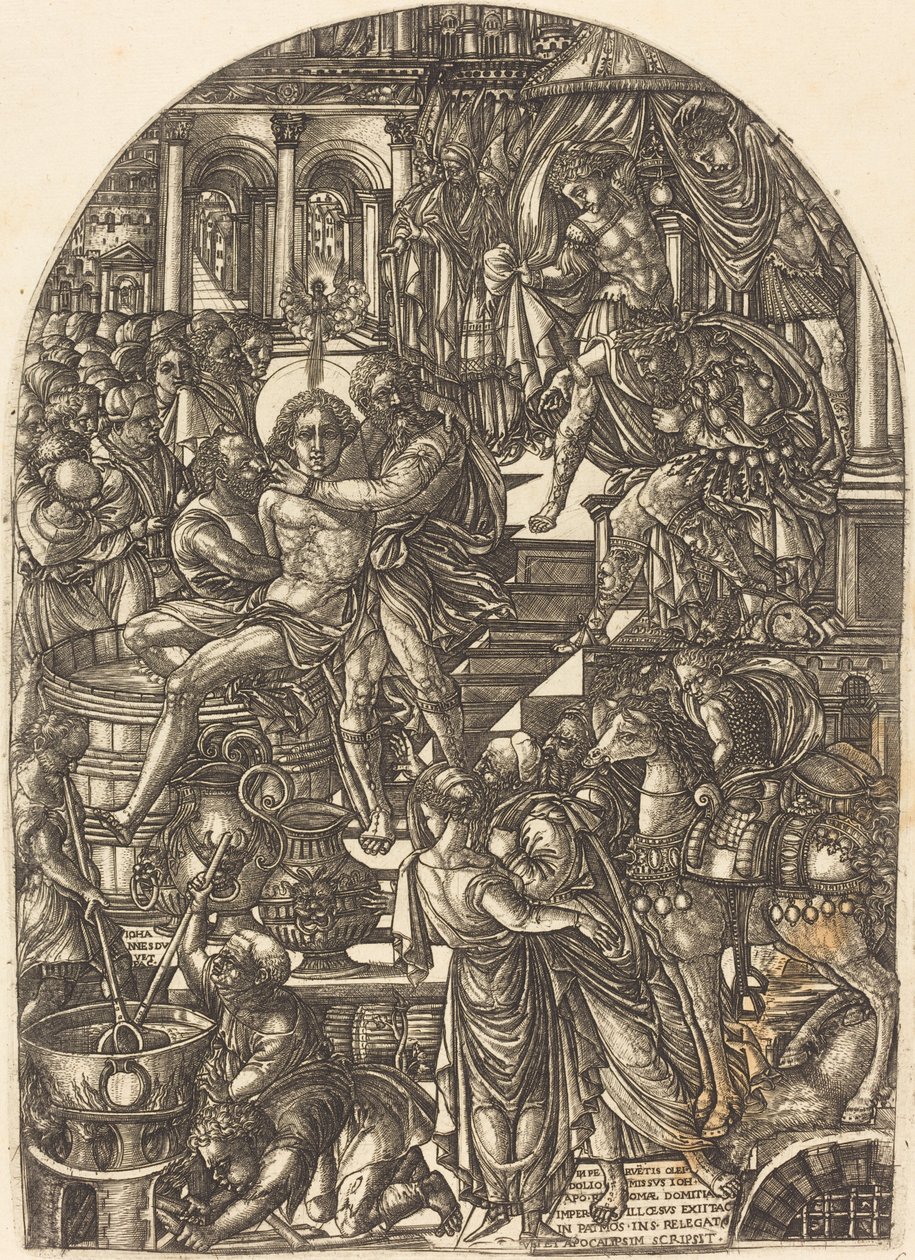 Sankt Johannes evangelistens martyrium af Jean Duvet