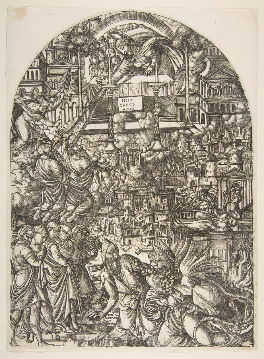 Templets måling, fra Apocalypse.n.d. af Jean Duvet