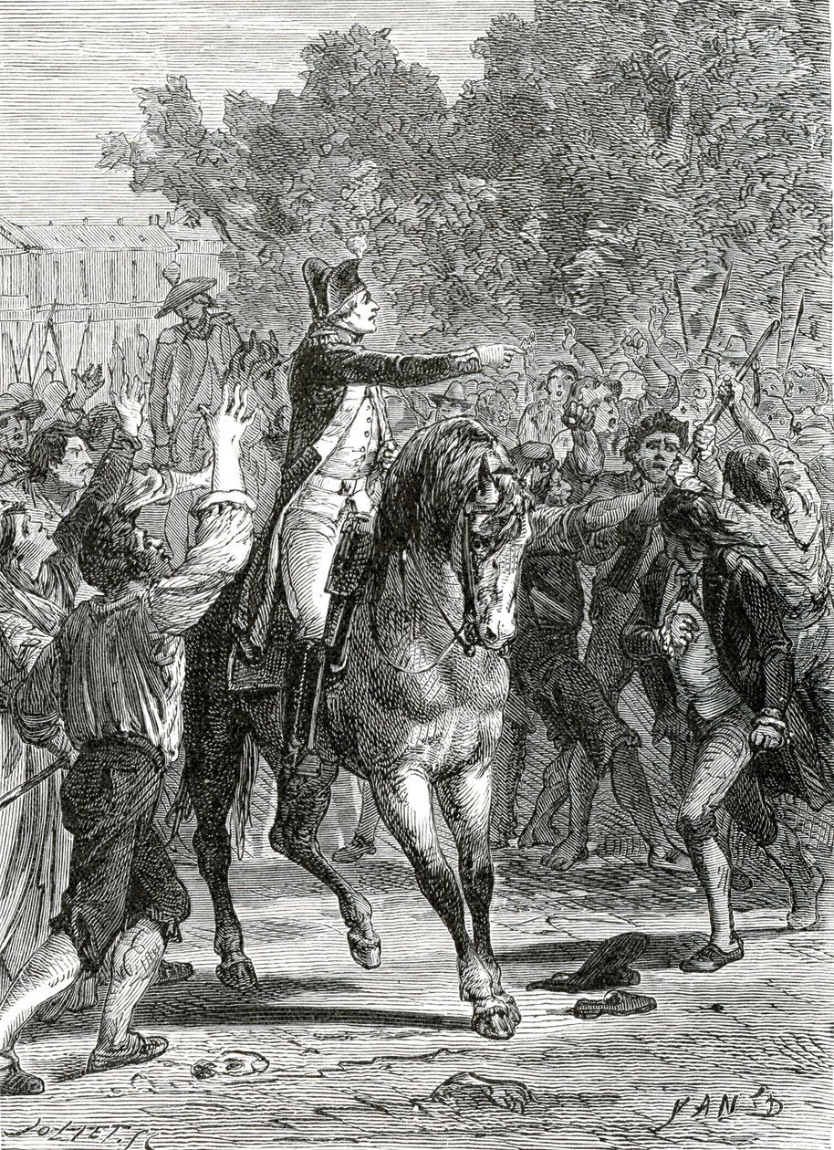 General Lafayette, den franske revolution af Jean Edouard (1824-99) Dargent