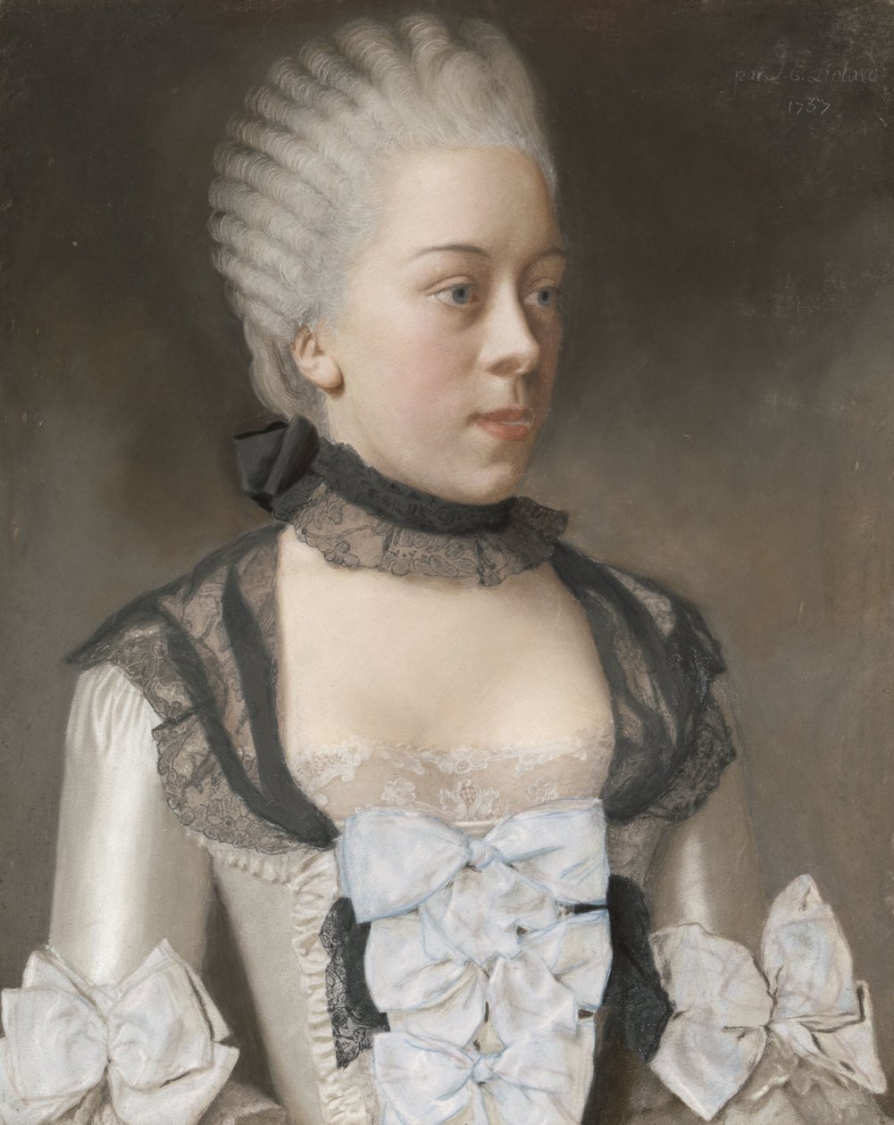 Wilhelmina Hillegonda Schuyt af Jean Etienne Liotard (signed by artist)