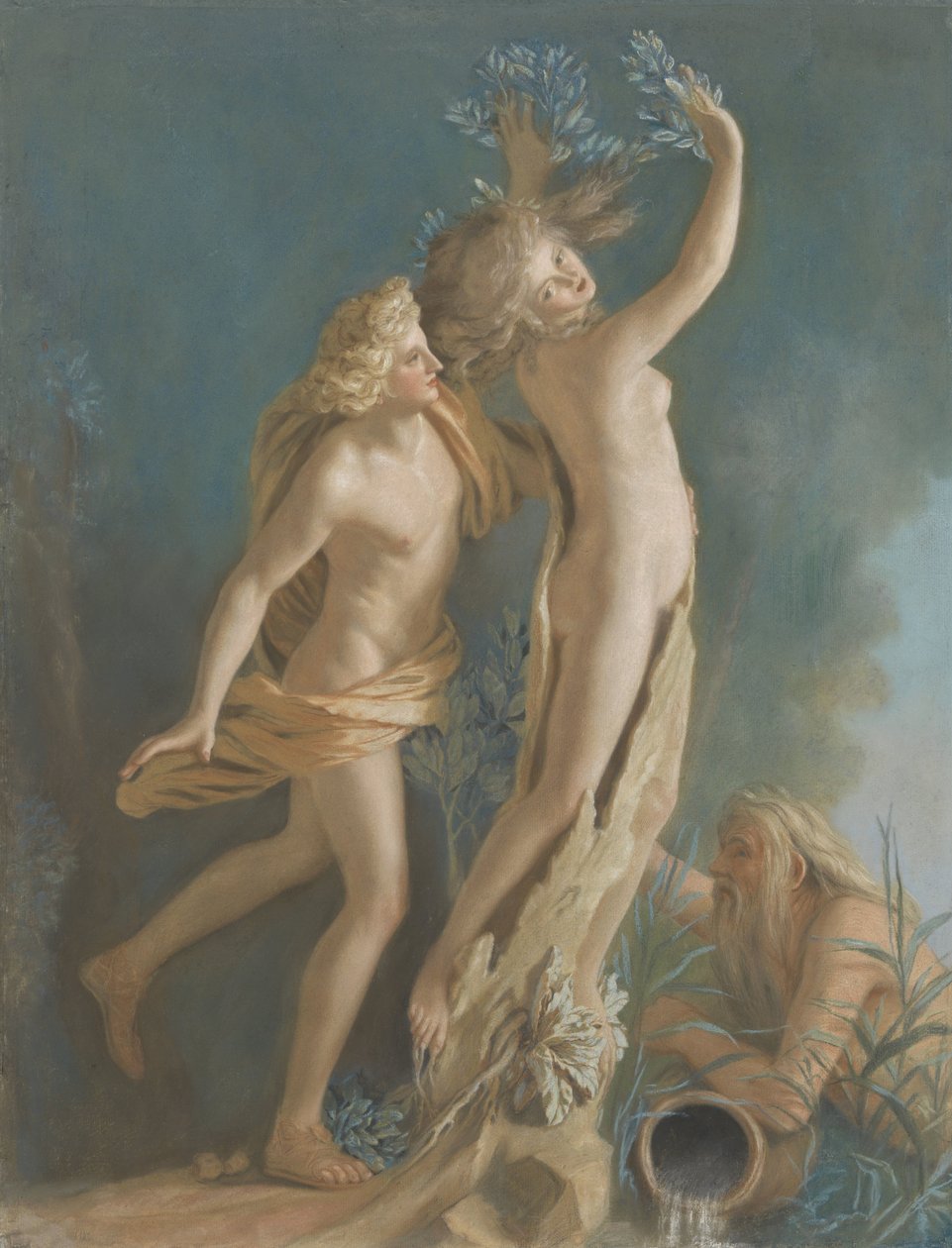 Apollo og Daphne, efter Lorenzo Berninis marmorgruppe i Galleria Borghese, Rom Apollo og Daphne, efter Lorenzo Berninis marmorgruppe i Galleria Borghese, Rom af Jean Étienne Liotard