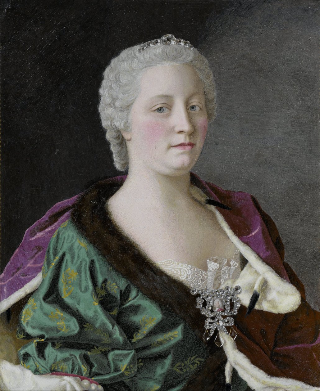 Maria Theresa, ærkehertuginde af Østrig, dronning af Ungarn og Bøhmen og den hellige romerske kejserinde Maria Theresia af Østrig (1717-80), ærkehertuginde af Østrig, dronning af Ungarn og Bøhmen og romersk-tysk kejserinde af Jean Étienne Liotard