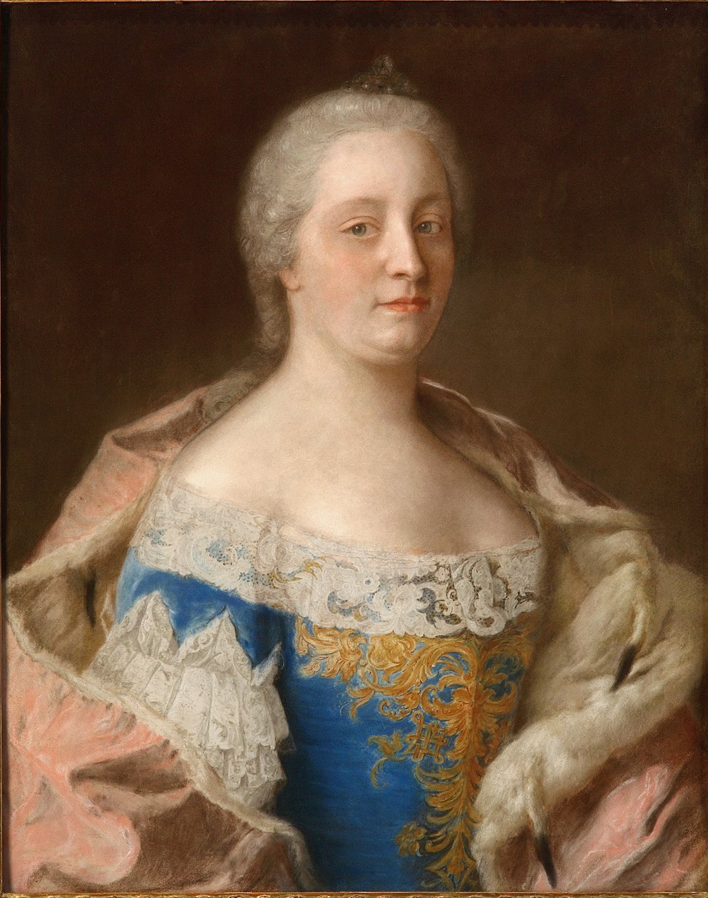 Portræt af kejserinde Maria Theresia af Østrig 1717-1780, ca 1744. af Jean Étienne Liotard