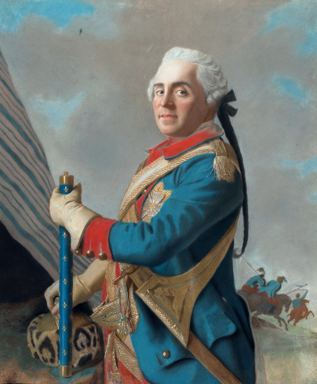 Portræt af Maurice de Saxe 16961750, marskal af Frankrig, 1748 af Jean Étienne Liotard