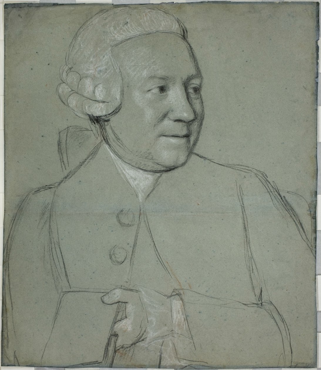 Portræt af en mand, der holder en bog, drejet til højre af Jean Étienne Liotard