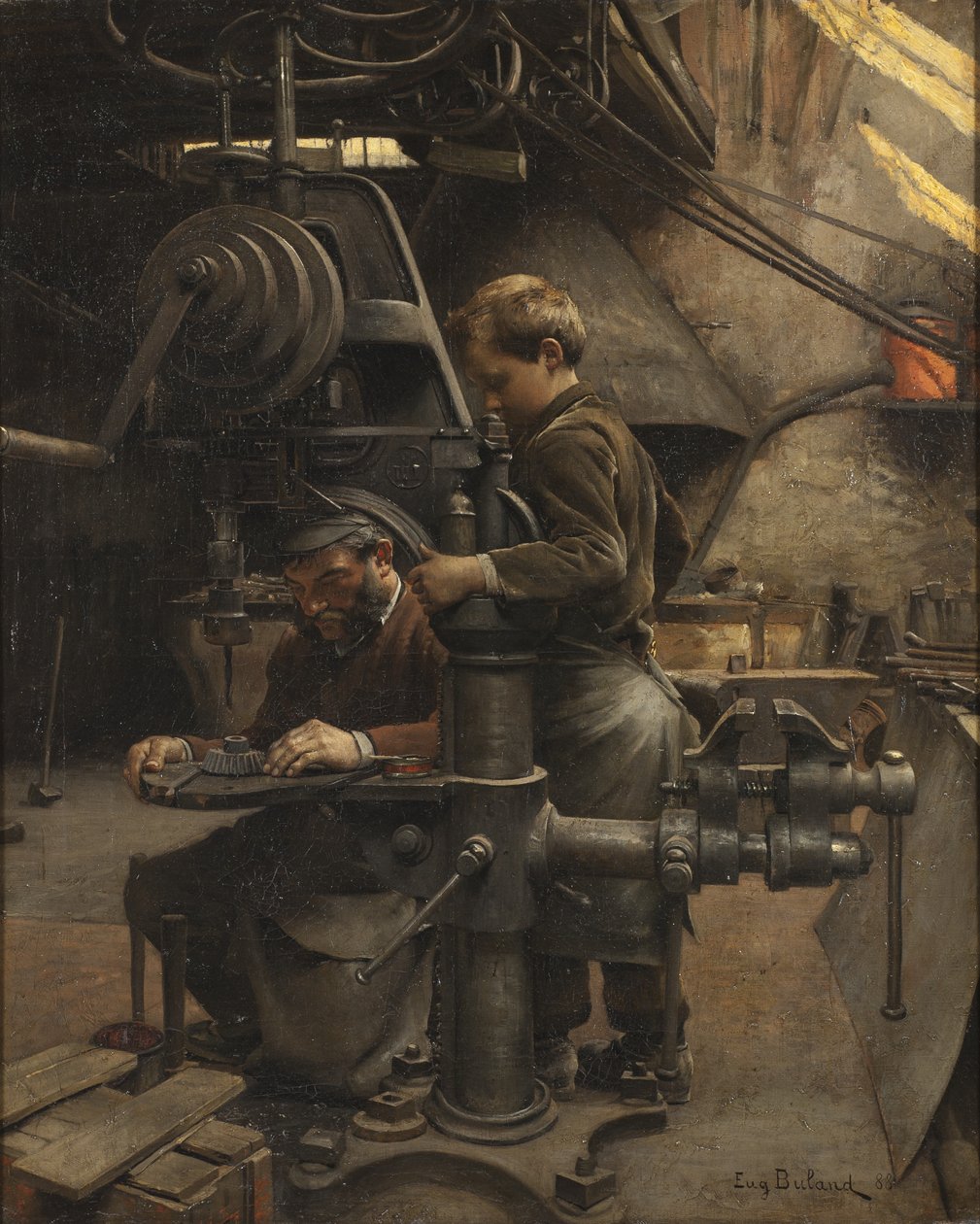 Un Patron eller Lærlingens lektion, 1888 af Jean Eugene Buland