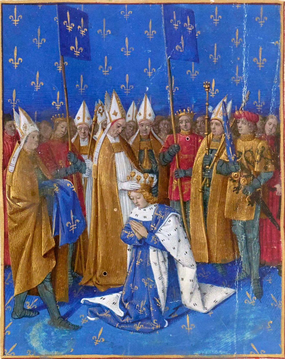 Kroning af Karl VI den elskede af Jean Fouquet