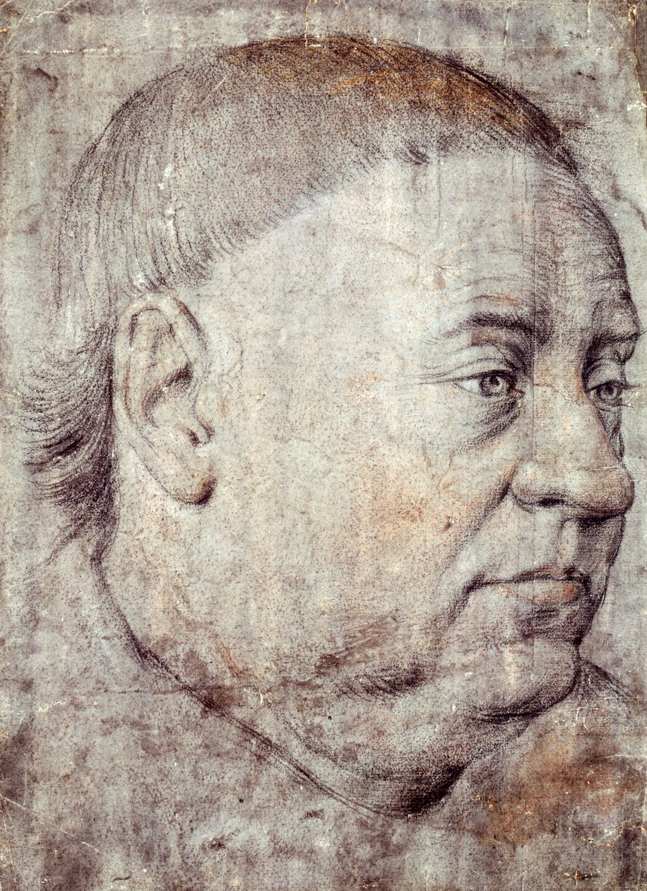 Tegning til portræt af Guillaume Jouvenel des Ursins, Charles VII