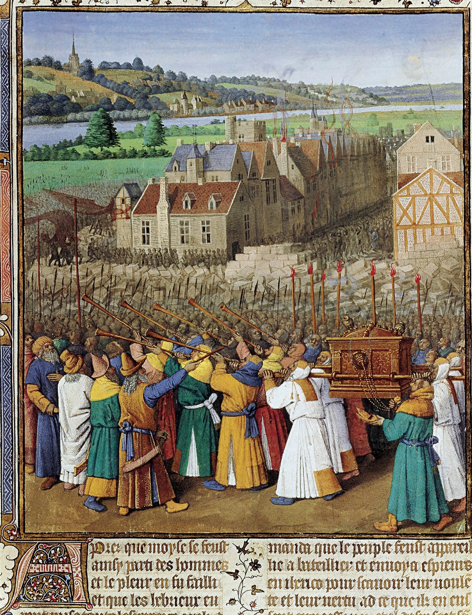 Jerikos fald, ca. 1465-70 af Jean Fouquet