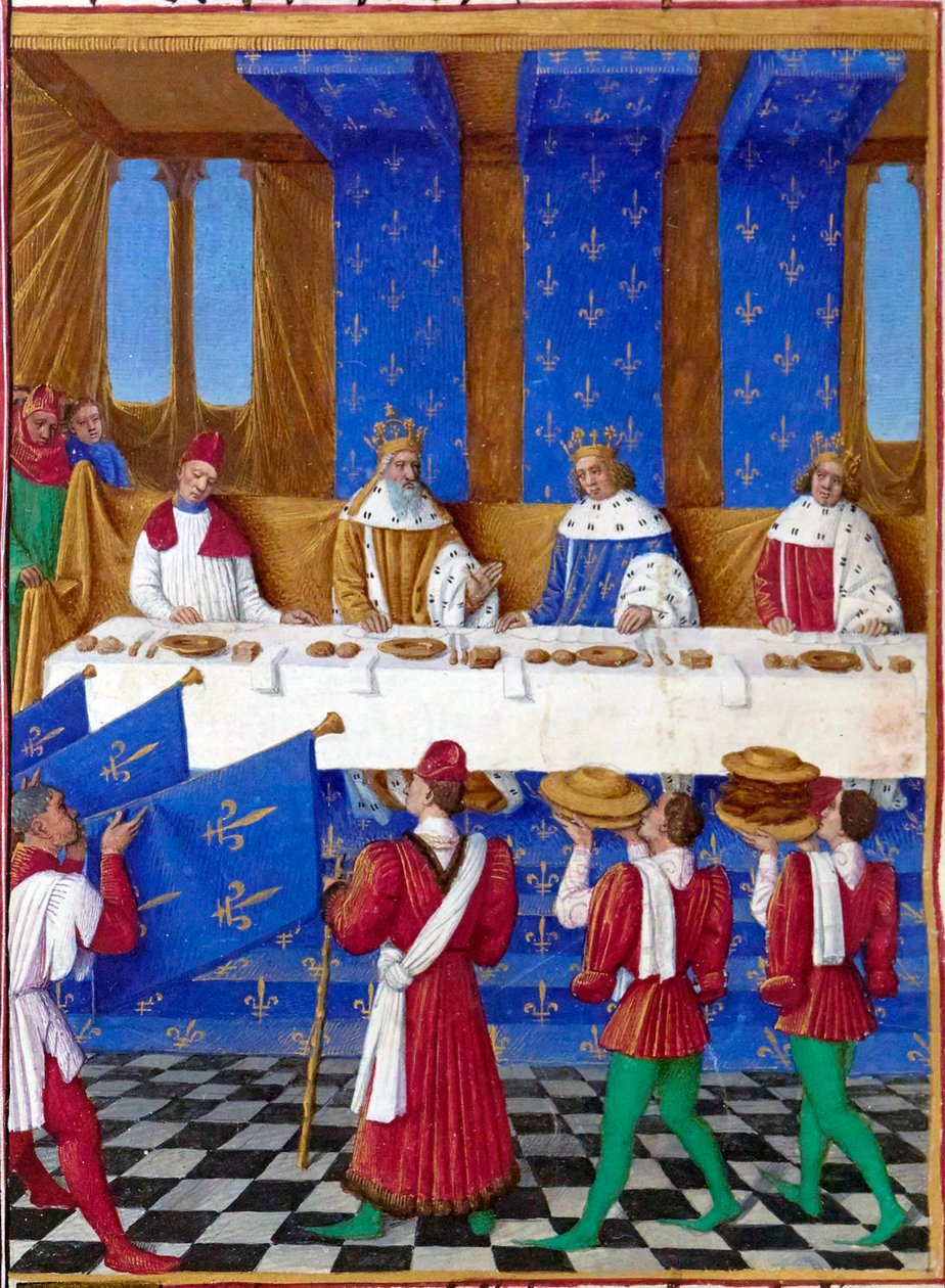 Fransk: Banquet de Charles V le Sage af Jean Fouquet