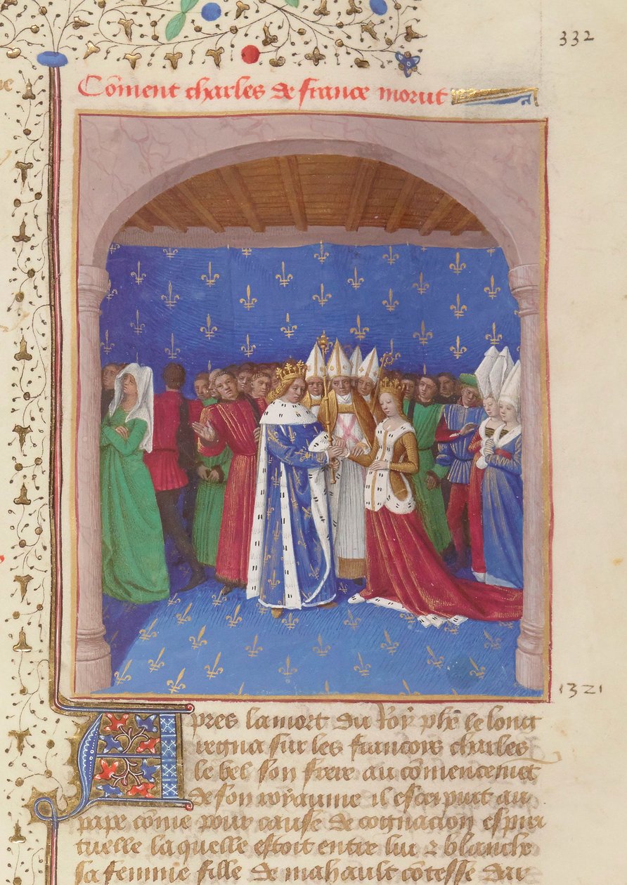 Ægteskab med Charles IV le Bel af Jean Fouquet