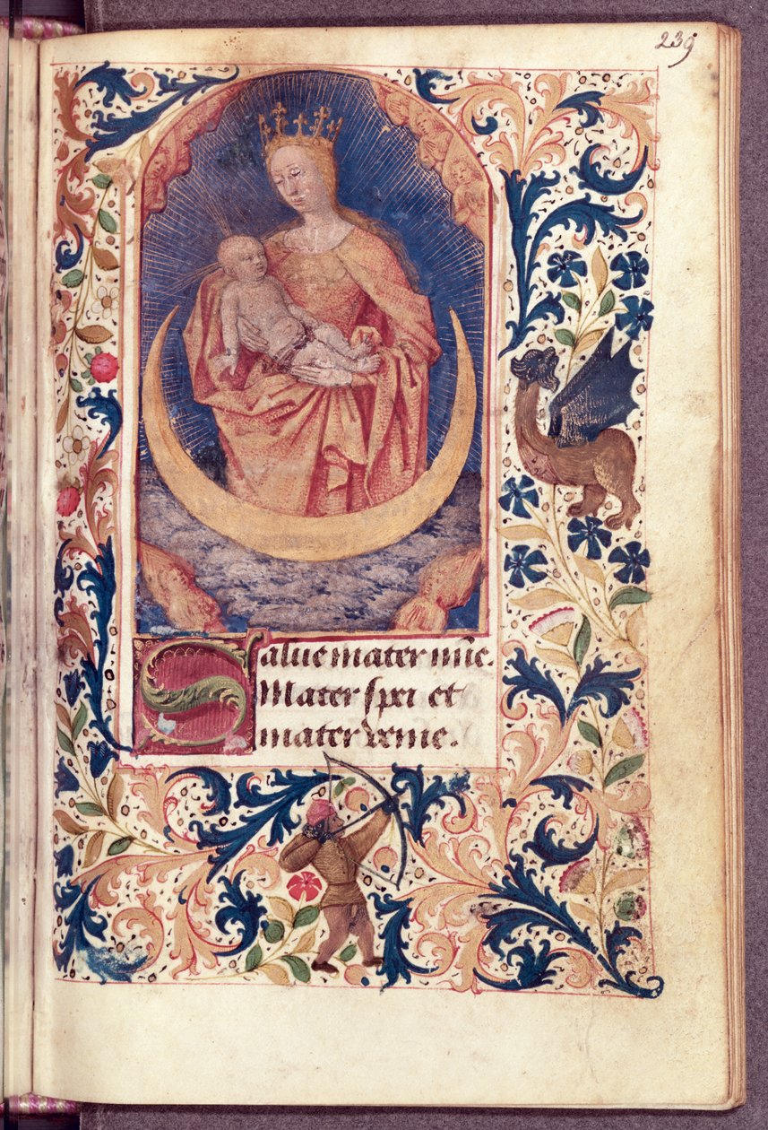Ms Latin 13305 fol.239 Jomfruen og barnet, fra "Heures a l