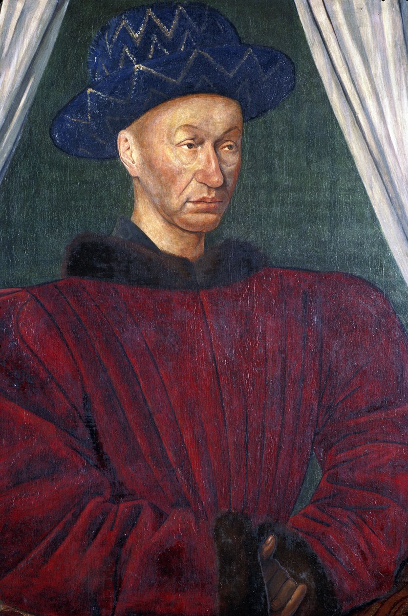 Portræt af Charles VII (maleri) af Jean Fouquet