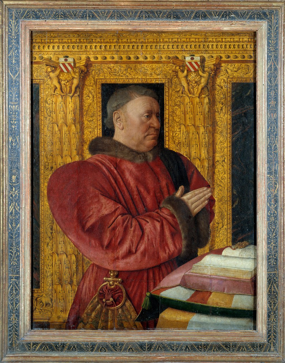 Portræt af Guillaume Jouvenel des Ursins (1401-1472) Baron de Trainel, Frankrigs kansler Maleri på træ af Jean Fouquet (1420-1481) 1400-tallet søn. 0,96x0,73 m af Jean Fouquet