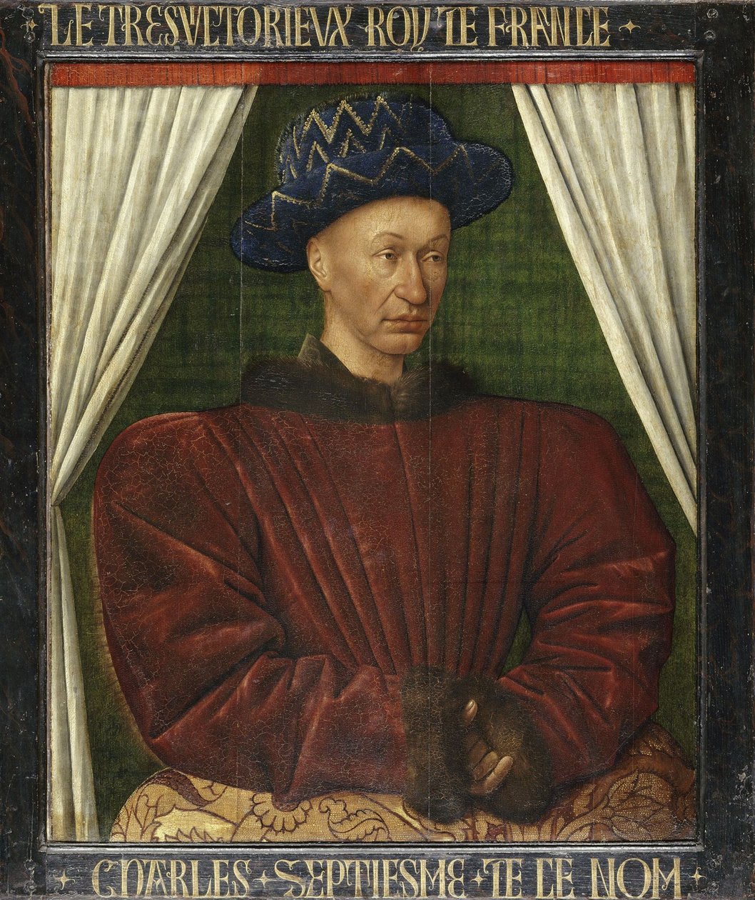 Portræt af kong Charles VII af Frankrig af Jean Fouquet