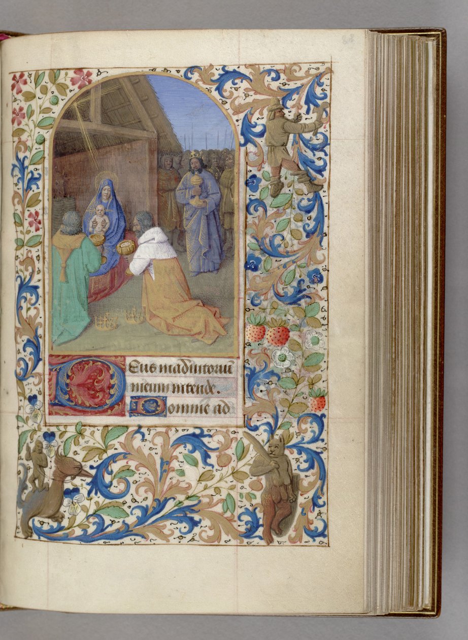 Tilbedelsen af Magi Timebog, 1450-1499 af Jean Fouquet