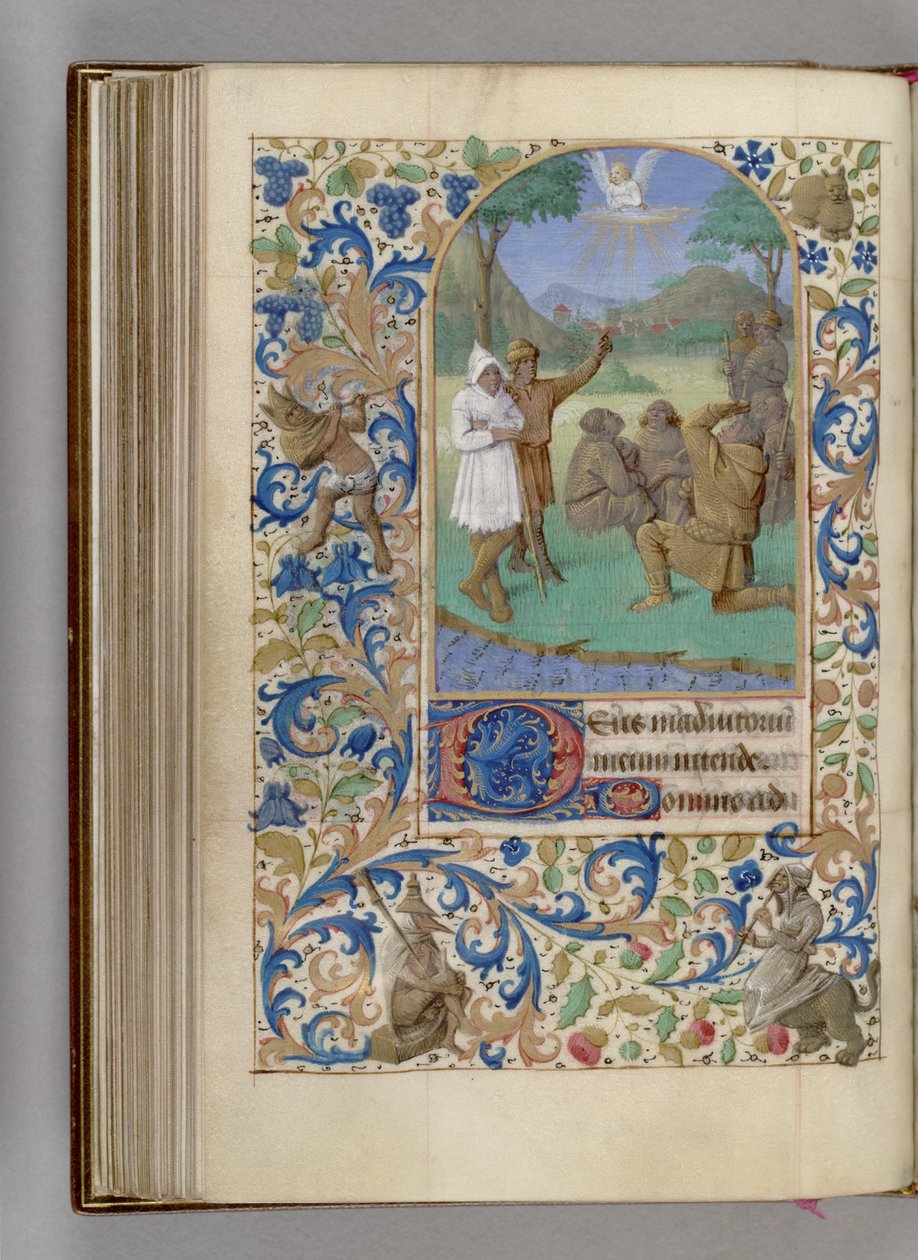 Bebudelsen til hyrdernes timebog, 1450-1499 af Jean Fouquet