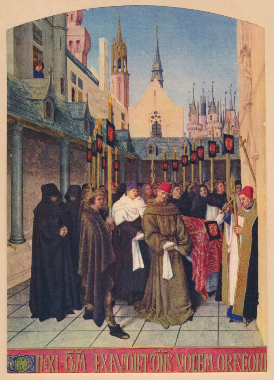Etienne Chevaliers begravelse, c1455, 1939 af Jean Fouquet