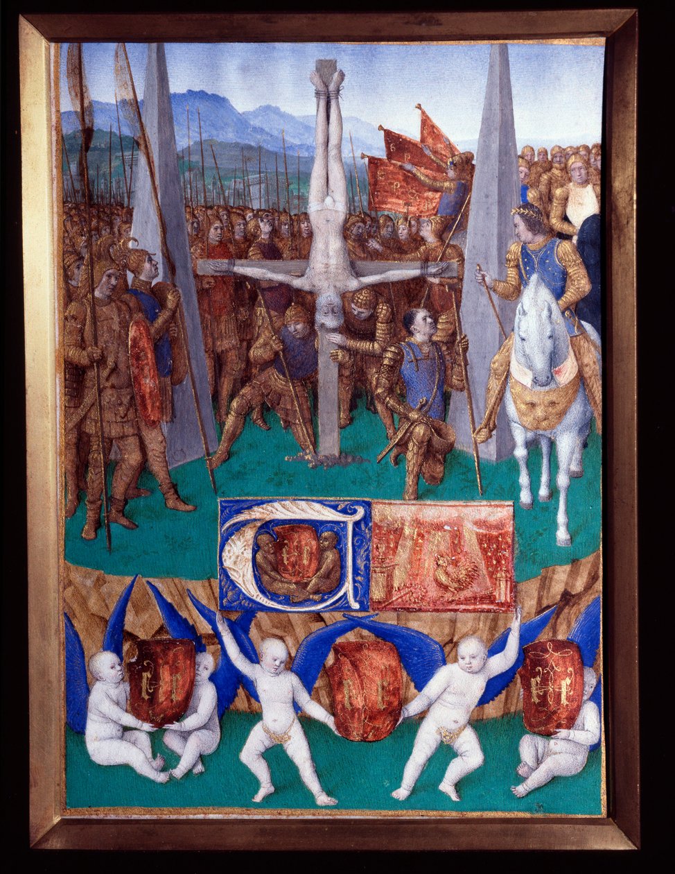 Sankt Peters martyrium Miniature fra "Etienne Chevaliers timebog" af Jean Fouquet (1420-1477/1481) af Jean Fouquet