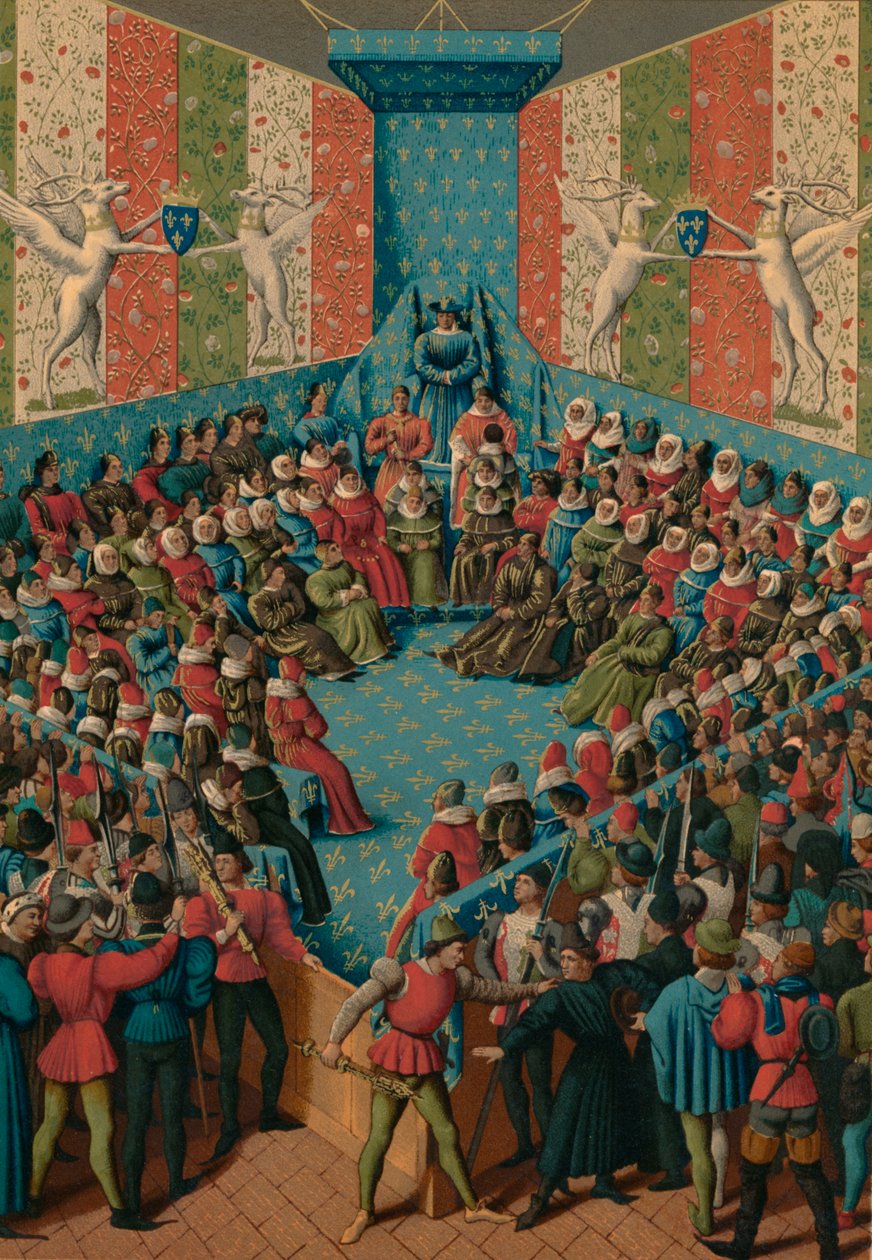 Dom over Johannes II af Alencon, 1400-tallet af Jean Fouquet